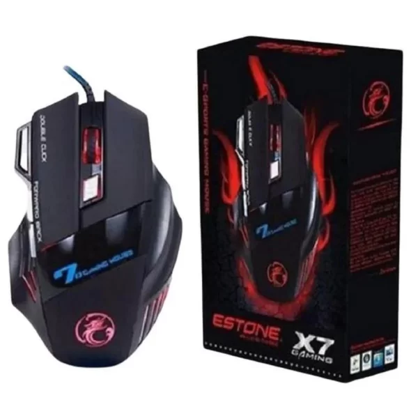 Mouse gamer para jogo computador 3200dpi com LED laser X7 USB Botões Profissional - Image 2