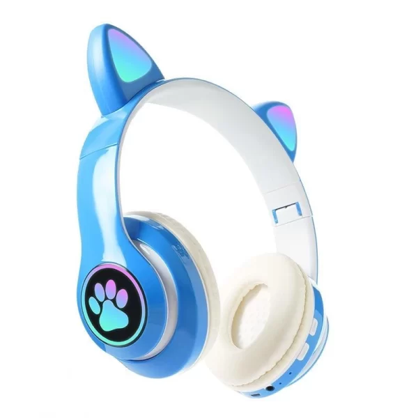 fone gato Fone De Ouvido carinha Sem Fio Bluetooth Com Orelhas De Gato - Image 3