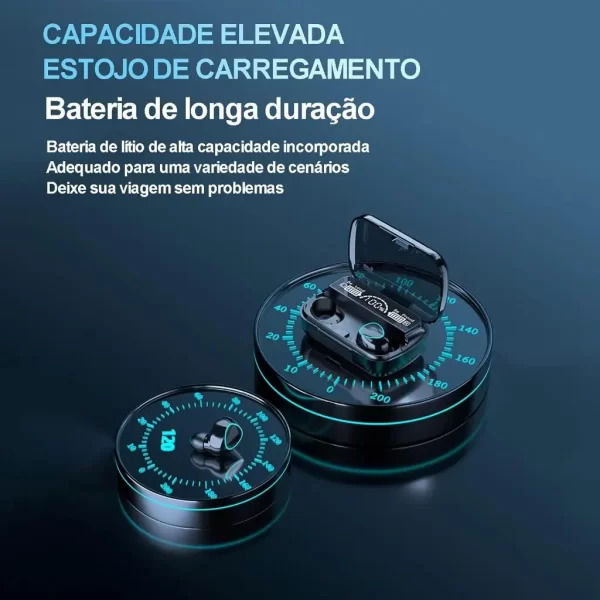 Fone De Ouvido bluetooth 5.1 M10 Sem Fio tws Estéreo Com Pod Carregador - Image 3