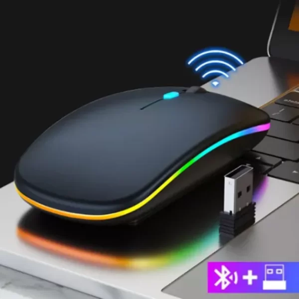 Mouse Bluetooth RGB Bateria Interna Recarregável Longa Duração - Image 2