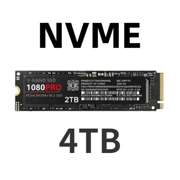 4TB  Original 1080PRO SSD M2 2280 PCIe 4.0 NVME NGFF Solid State Drive 14000MB/S Read Hard Disk for Xbox PC PS5 - Image 4