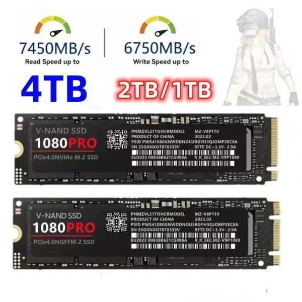 4TB  Original 1080PRO SSD M2 2280 PCIe 4.0 NVME NGFF Solid State Drive 14000MB/S Read Hard Disk for Xbox PC PS5 - Image 6